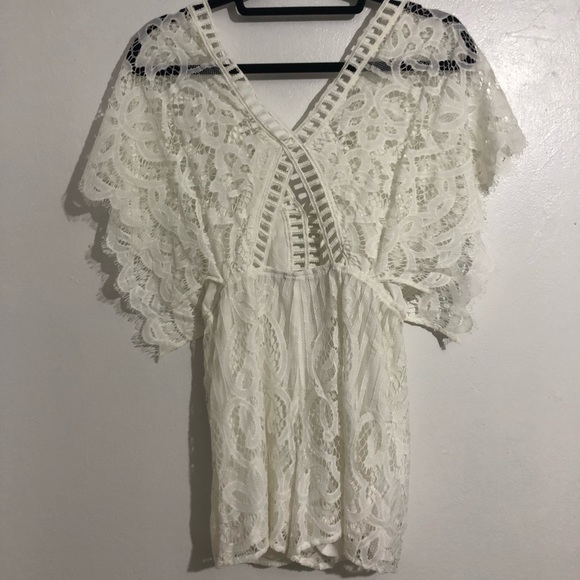 Shop Style White Lace Romper - Picture 2 of 4